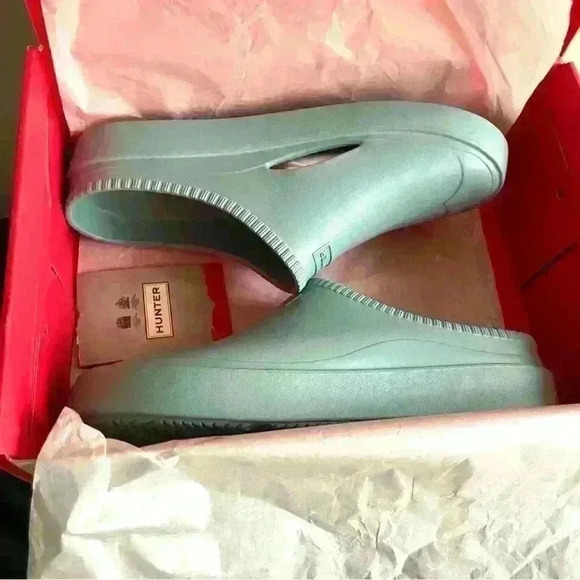 NWB HUNTER Unisex In/Out Bloom Algae Foam, Birdseye Blue Size 14 (12 UK) - Picture 10 of 11